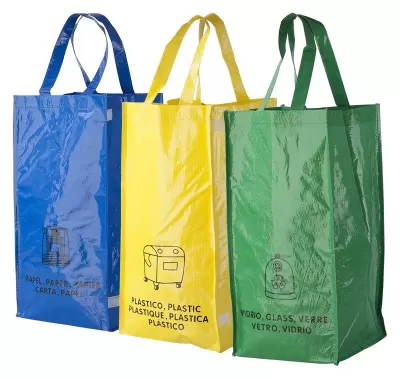 Saci reciclabile pentru deşeuri pe culori Lopack