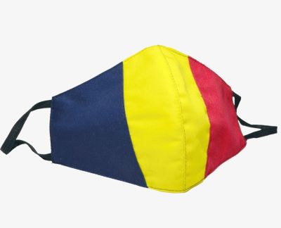 Masca protectie reutilizabila TRICOLOR - Bumbac + TNT (non-woven)