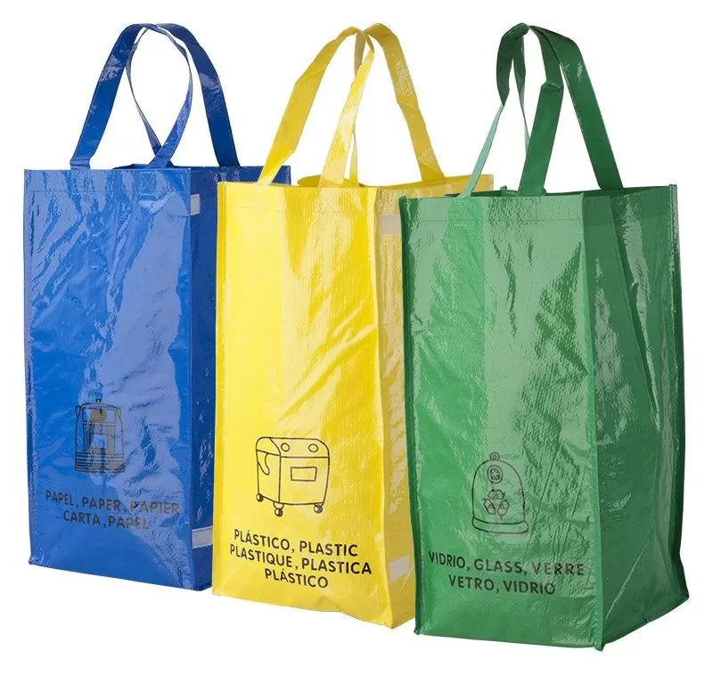 Saci reciclabile pentru deşeuri pe culori Lopack