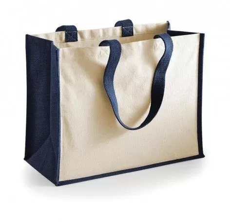 Sacosa pictat clasic bumbac si Iuta - Printers' Jute Classic Shopper